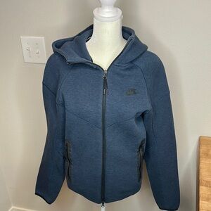 Nike Blue Bomber Jacket Tailored Zip-Front